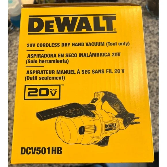 DEWALT 20V MAX Cordless Dry Hand Vacuum Tool Only DCV501HB New In Box - Picture 5 of 7